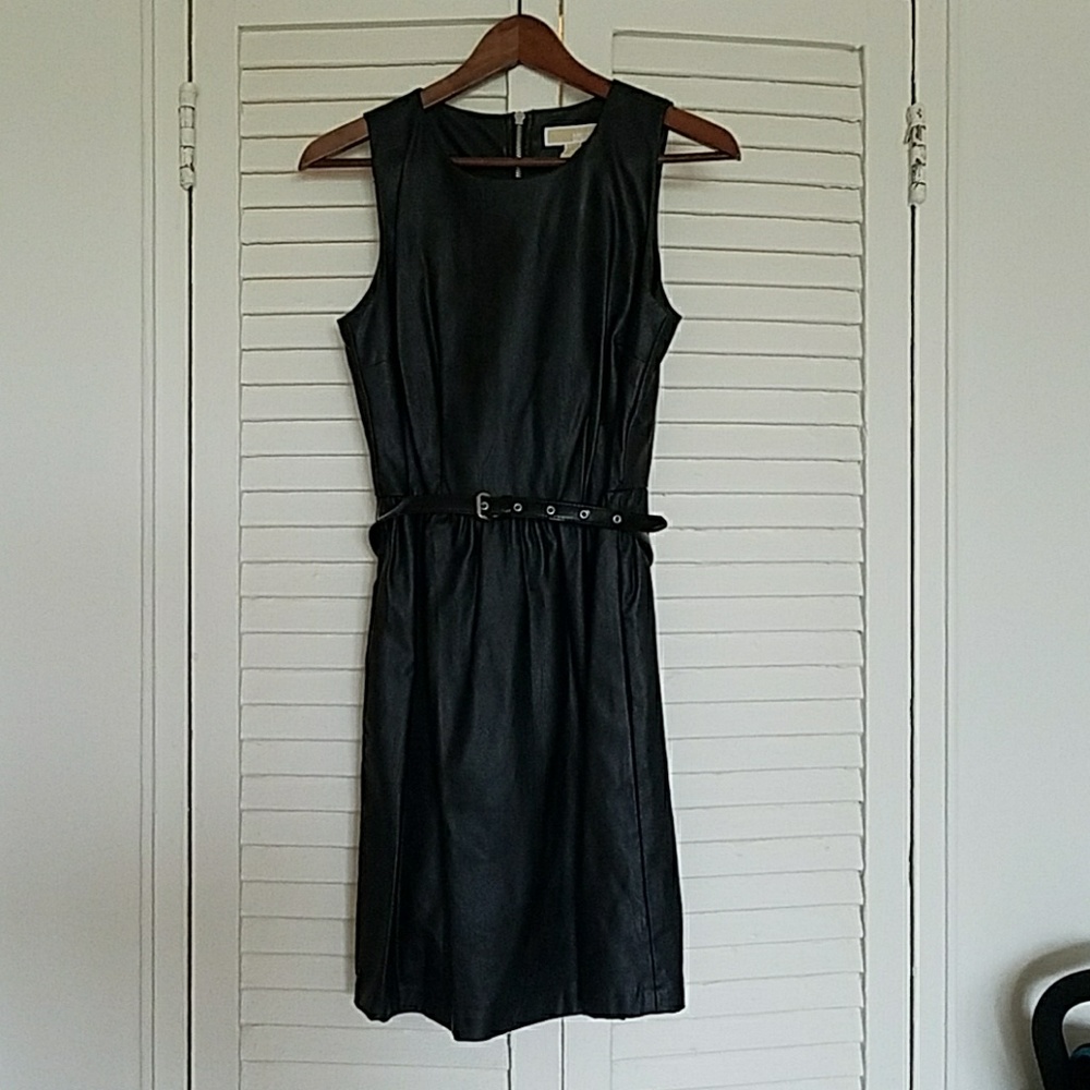 Michael Kors Black Leather Dress